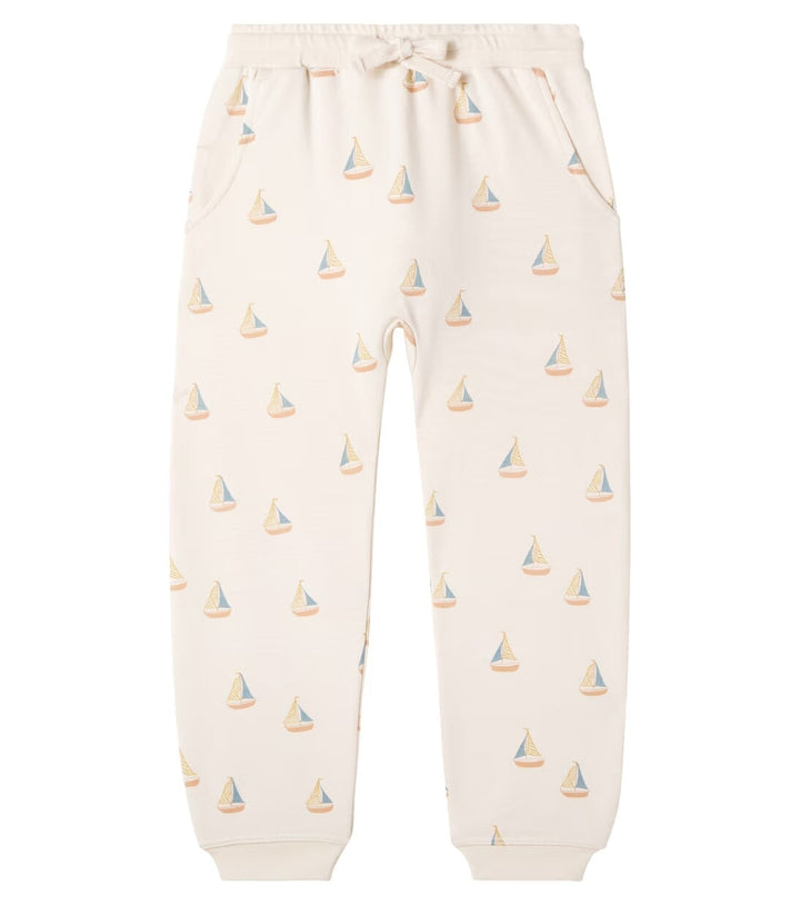 Pantalon jogging crème et voiliers Rylee + cru Mlle et Coco
