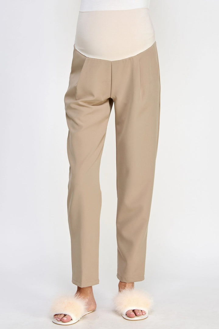 pantalon maternité kaki Hello Miz Mlle et Coco beige