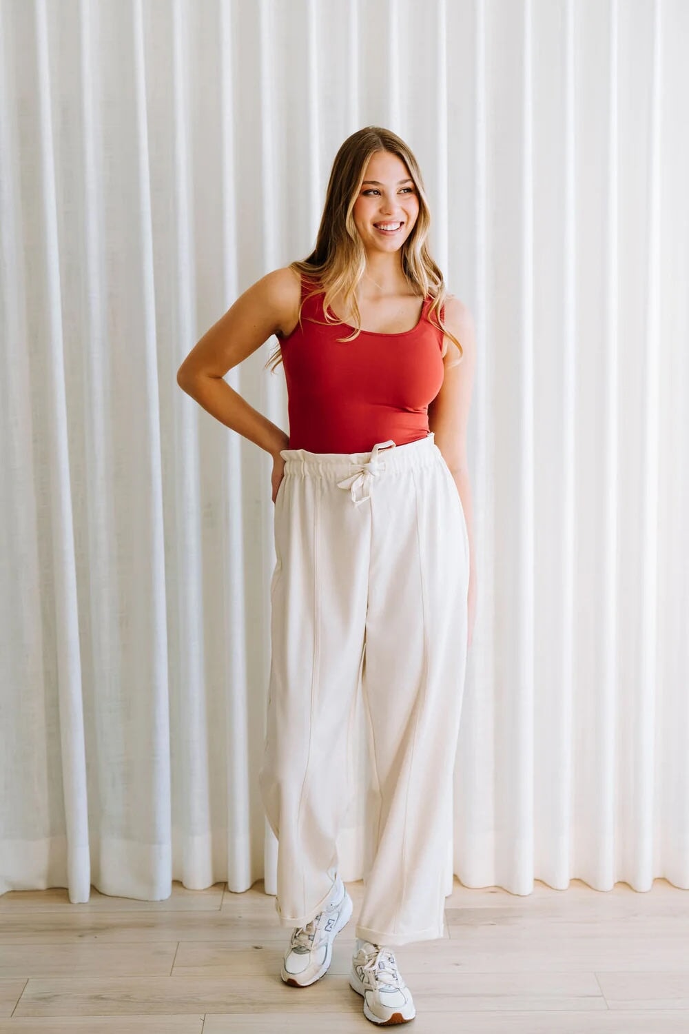 pantalon rose maternité ivoire chiné Mlle et coco vêtement