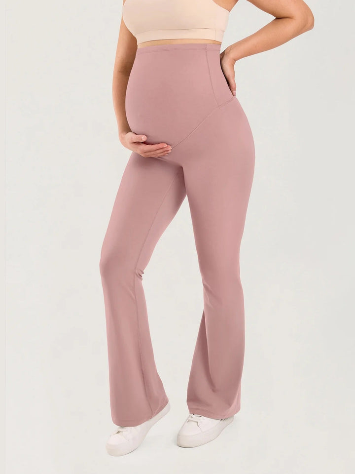 Legging maternite évasé Rose pêche Momanda Mlle Coco