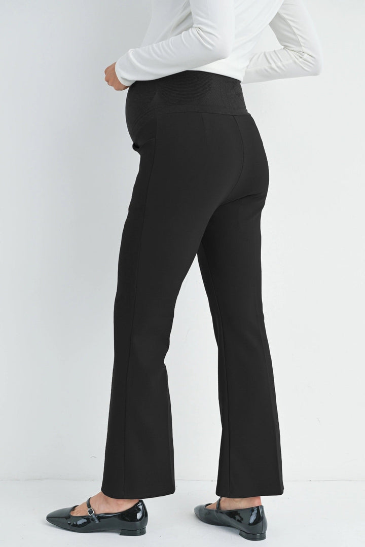 Pantalon noir Hello Miz, taille élastique, tissus souple