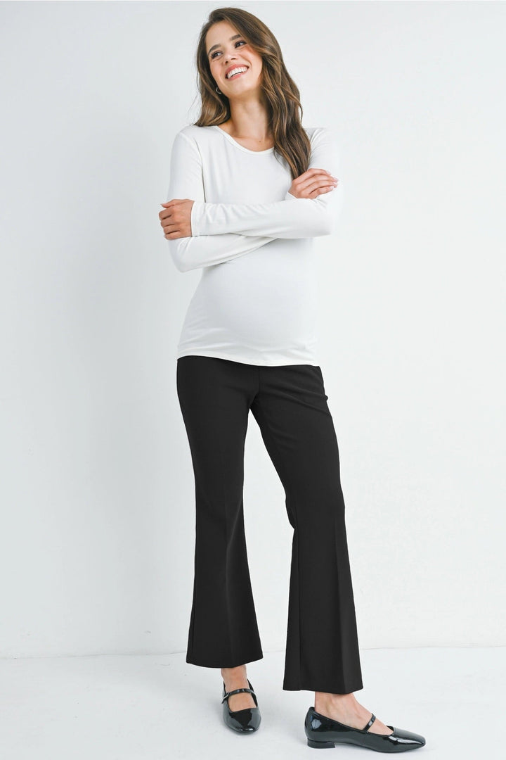 Pantalon noir Hello Miz, taille élastique, tissus souple