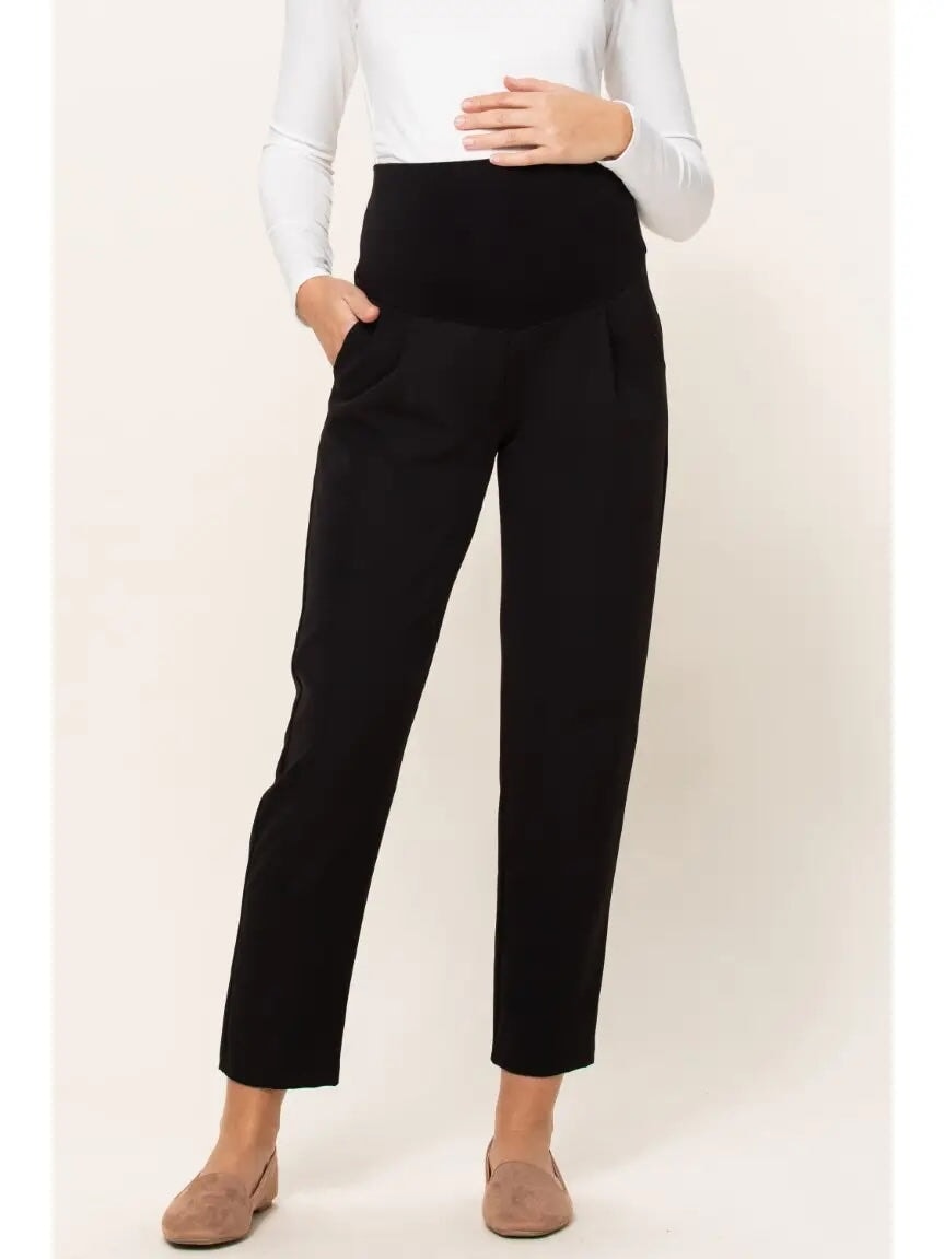 pantalon jambe fuselé maternité noir Hello Miz Mlle Coco