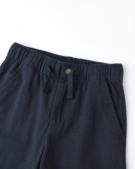 Pantalon taille élastique coton marine Rylee + Cru Mlle et Coco