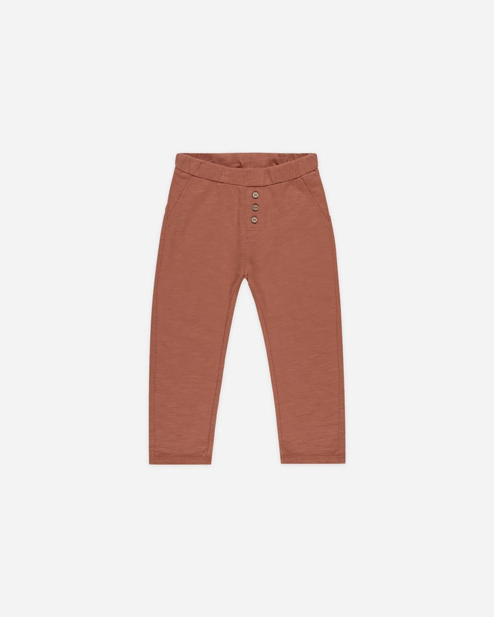 Pantalon coton Poppy rouille Rylee + Cru Mlle et Coco