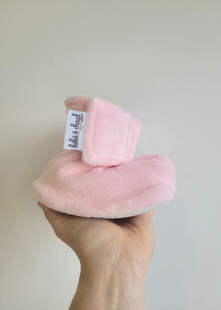pantoufle rose bébé ô chaud Mlle et Coco accessoire 