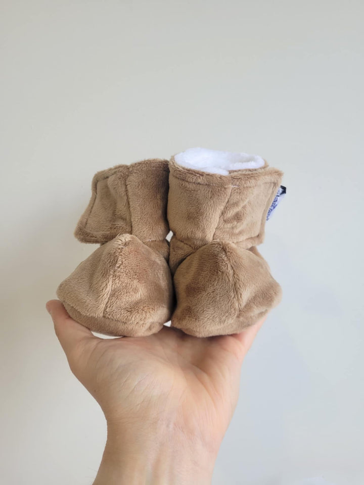 pantoufle bébé ô chaud taupe Mlle et Coco accessoire