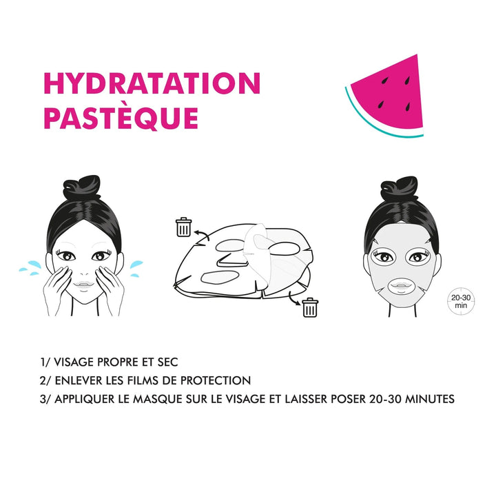 masque visage hydratation aux extraits de pastèque inuwet
