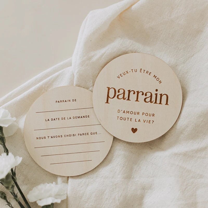Pastille de bois Parrain de Le petit Tableau Noir