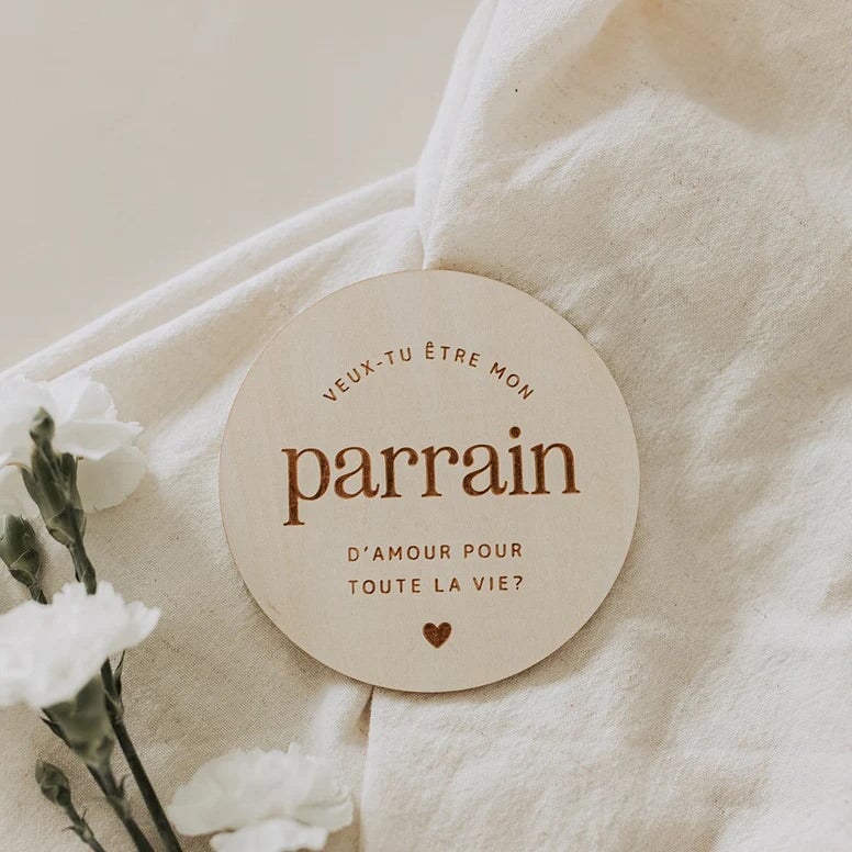 Pastille de bois Parrain de Le petit Tableau Noir