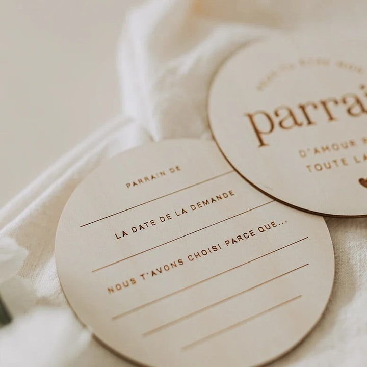 Pastille de bois Parrain de Le petit Tableau Noir