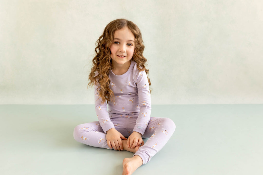Pyjama 2 pièces tencel Mauve patin artistique Coccoli