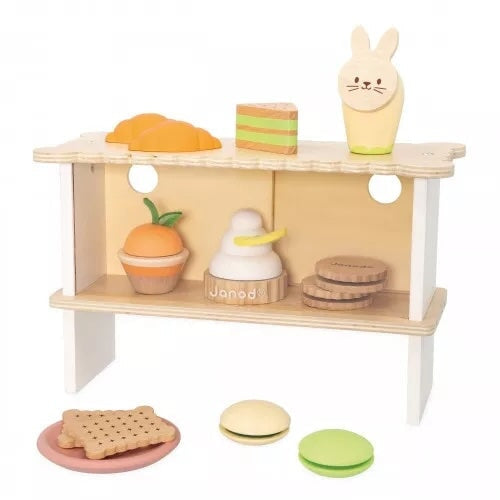 Stand de pâtisseries Janod jouet bois Mlle et Coco