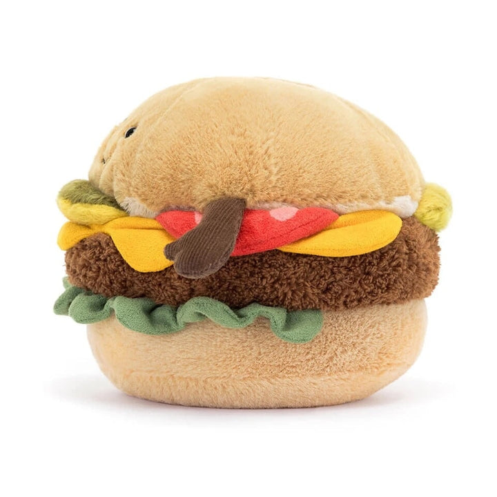 Peluche burger amuseable Jellycat nourriture Mlle et Coco