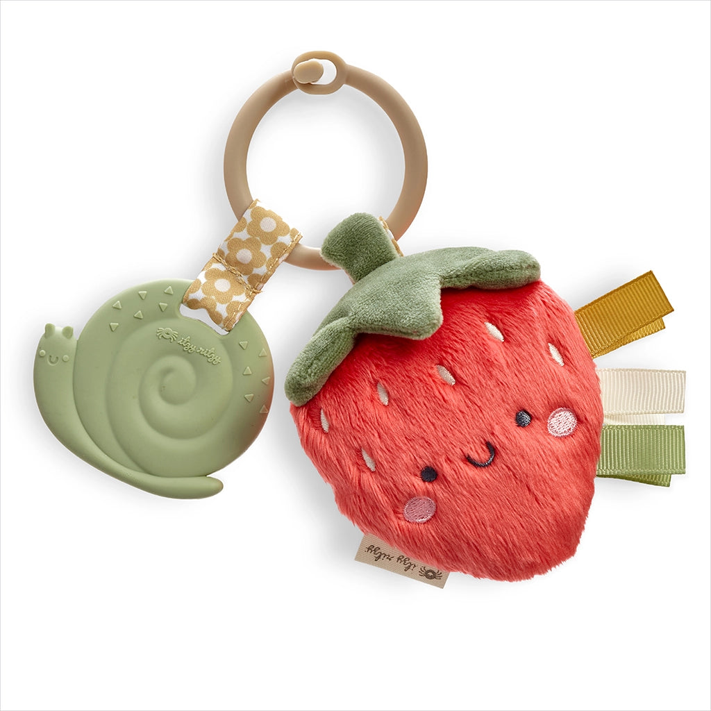 petit escargot dentition peluche fraise éveil sensoriel itzy ritzy