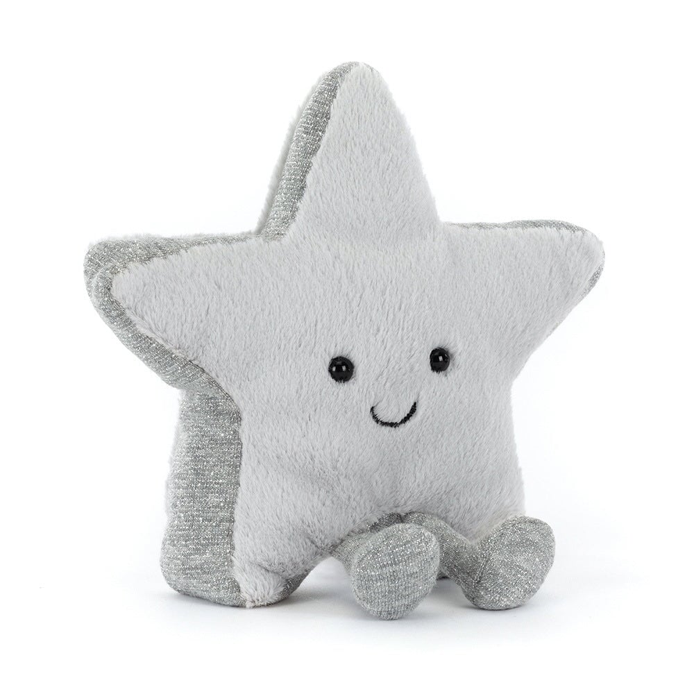 Petite Peluche de noel étoile argentée Jellycat Mlle et Coco