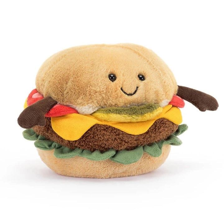 Peluche burger amuseable Jellycat nourriture Mlle et Coco