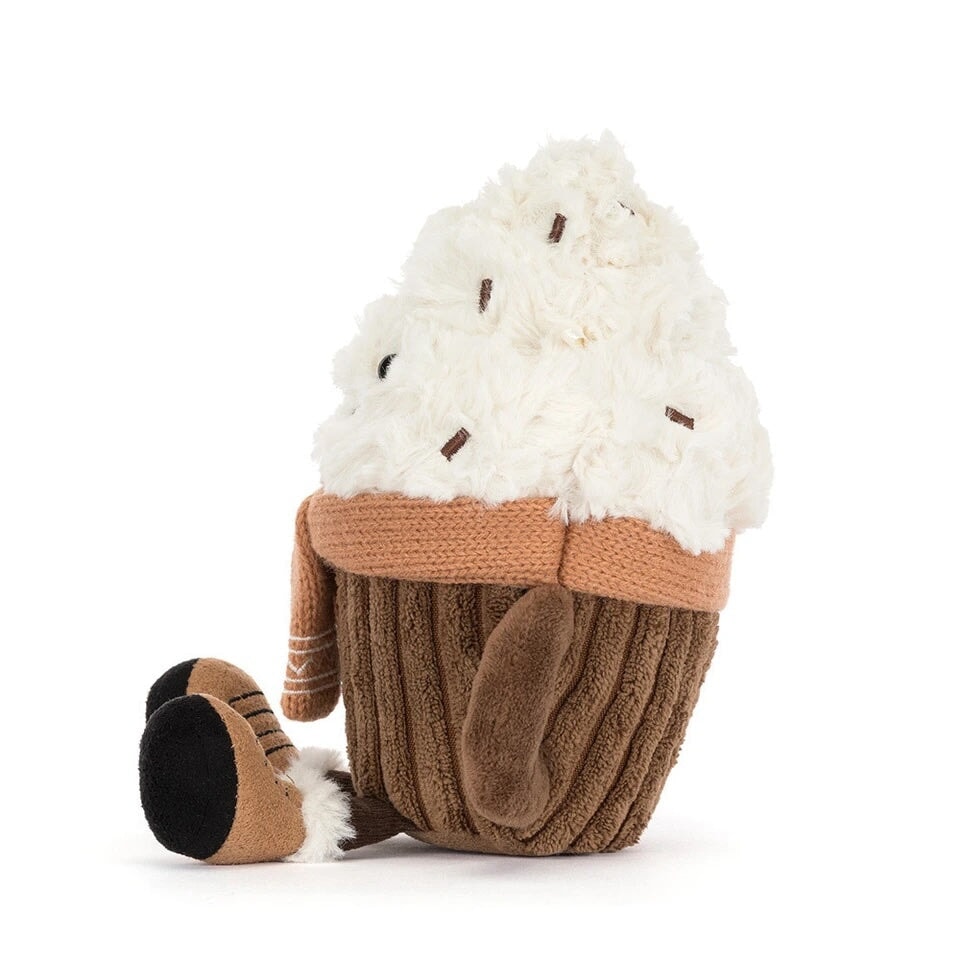 Peluche chocolat chaud Scarffles amuseable Noël Jellycat Mlle et Coco
