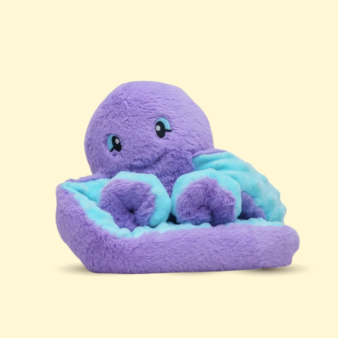 Peluche lestée Indigo la pieuvre Hugimals Mlle et Coco