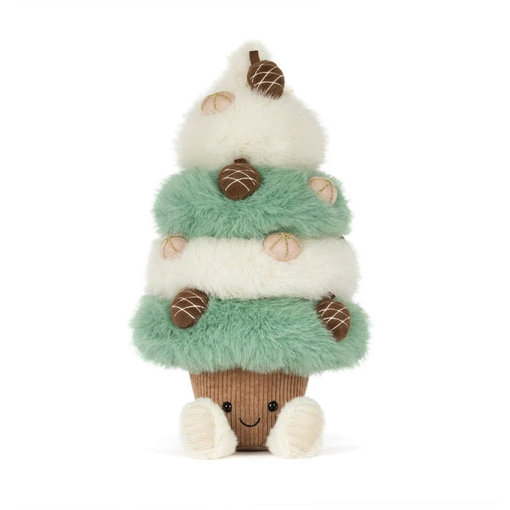 Peluche sapin à pomme de pins amuseable Jellycat Noël Mlle et Coco
