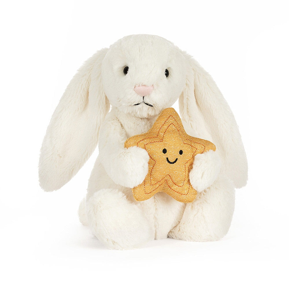 Peluche lapin bashful avec étoile Jellycat Mlle et Coco