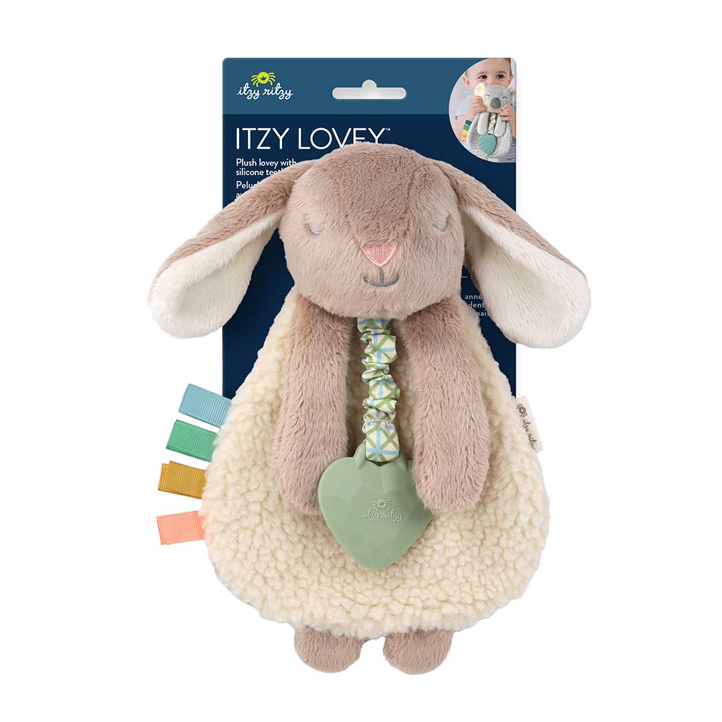 Peluche avec jouet de dentition en silicone - Lapin brun - Itzy Ritzy Jouet/jeux Itzy Ritzy 