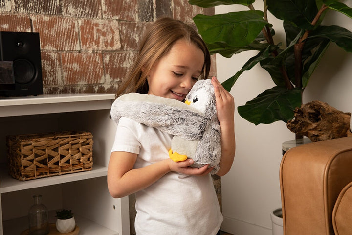 Pax le pingouin peluche lestée hugarounds Huggimals Mlle et Coco