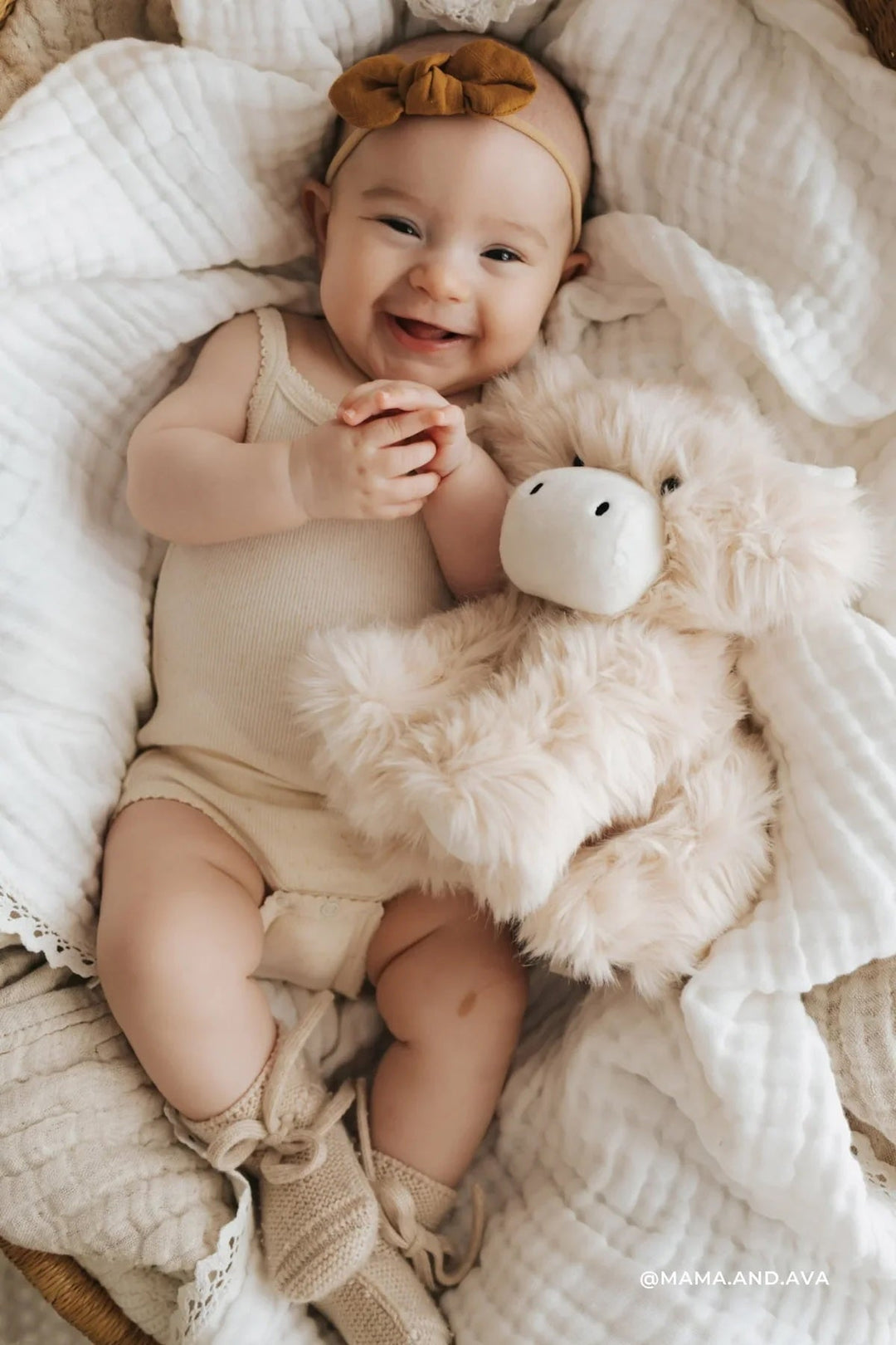 peluche vache Highland Snuggle Bunnies Mlle et Coco