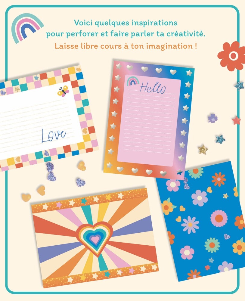 Coffret bricolage Mes mini perforatrics Auzou Créatif Mlle et Coco