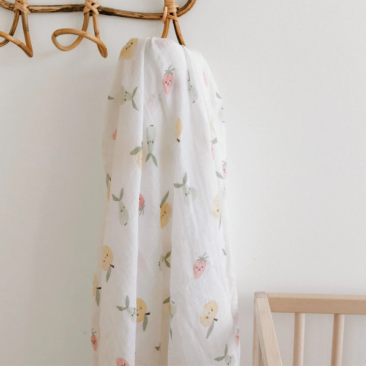 couverture mousseline fruits Perlimpinpin Mlle et Coco accessoire