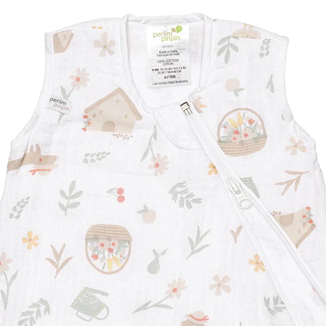 Sac de nuit coton mousseline 0.7 tog picnic Perlim Pinpin Mlle et Coco