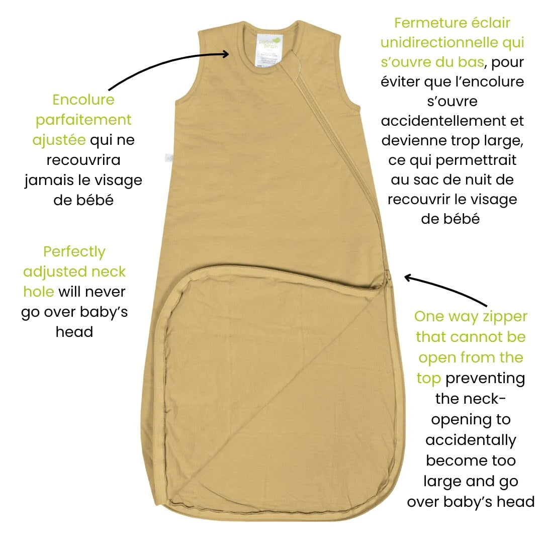 Dormeuse/gigoteuse bambou - Curry 1 tog - Perlimpinpin Vêtements (échantillons) Perlimpinpin 