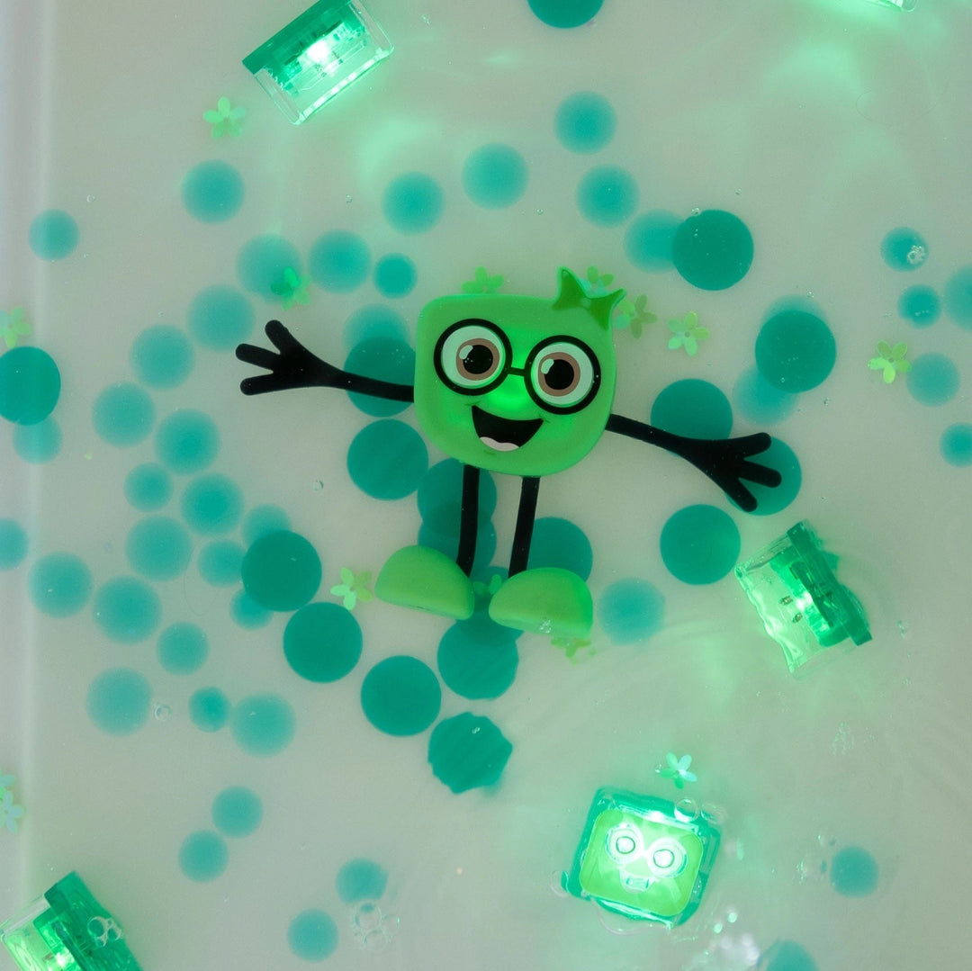 personnage vert glo pals Pippa accessoire jouet lumineux bain enfant