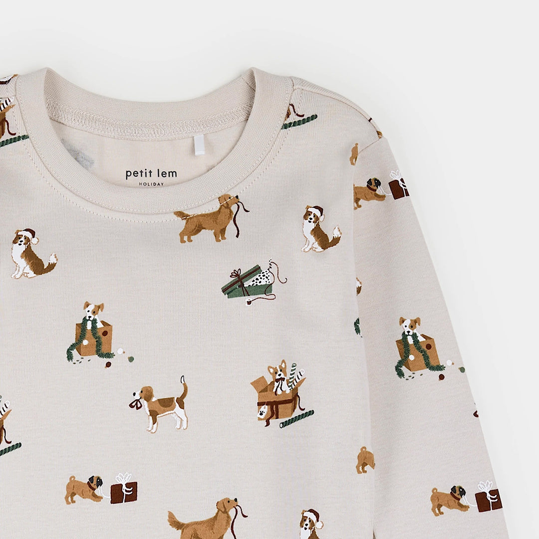 Pyjama deux-pièces Chien de Noël Petit Lem