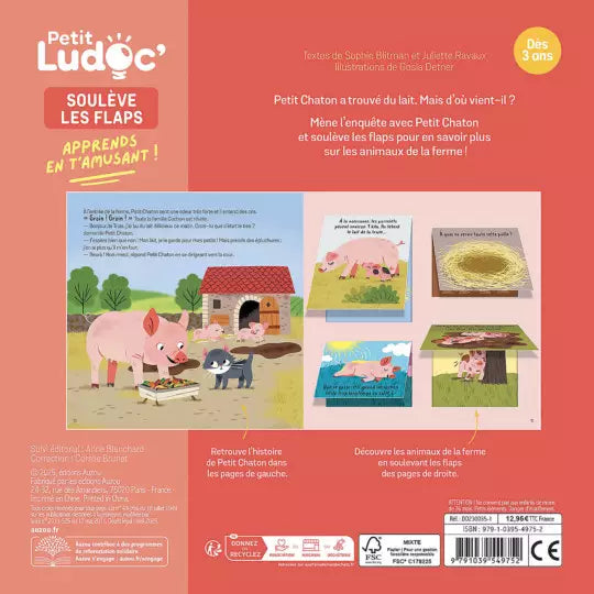 Livre Auzou, collection petit Ludoc - les animaux de la ferme
