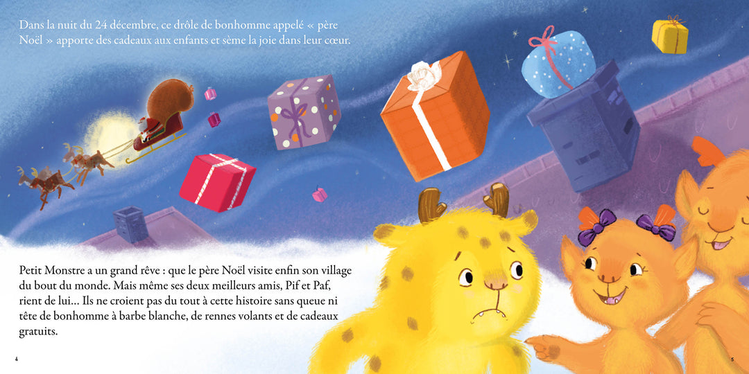 Livre Petit monstre veut fêter Noël Auzou éditions