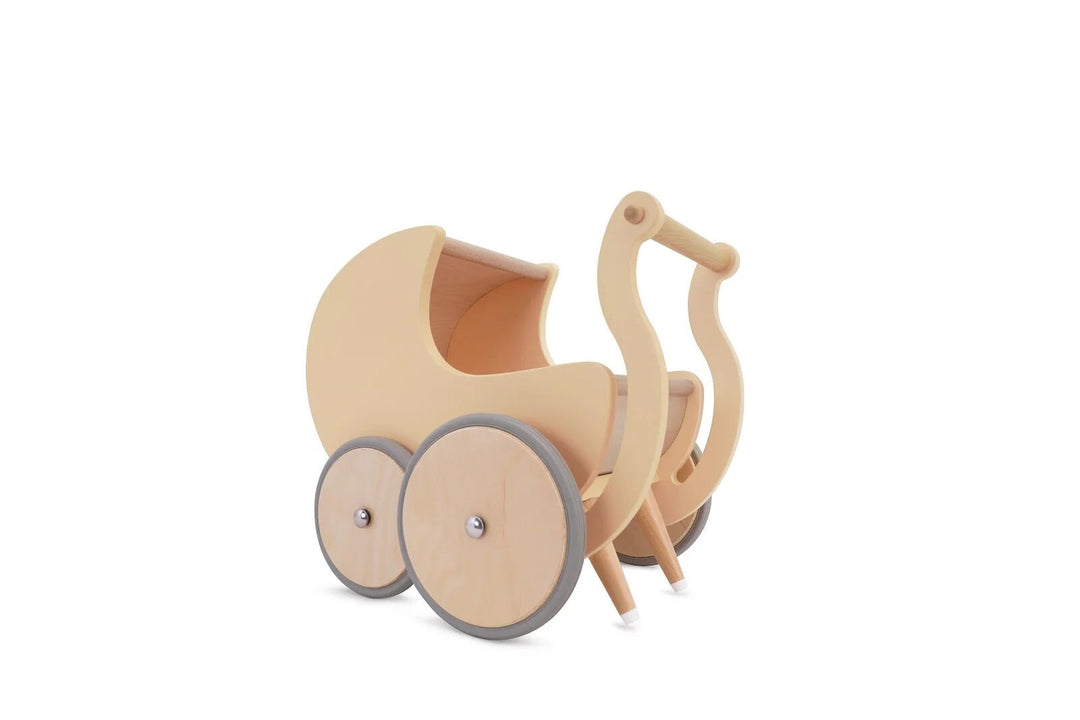 Petite poussette en bois naturel Kinderfeets Mlle et Coco