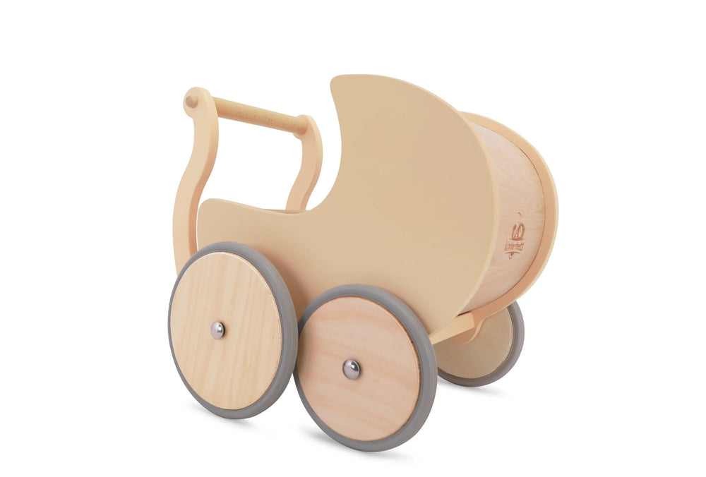 Petite poussette en bois naturel Kinderfeets Mlle et Coco