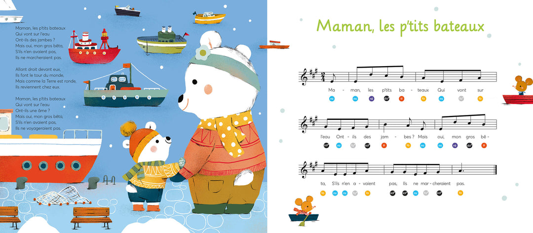 Livre musical Mes toutes premières comptines au piano Auzou éditions Mlle et Coco