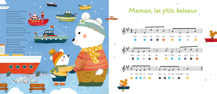 Livre musical Mes toutes premières comptines au piano Auzou éditions Mlle et Coco