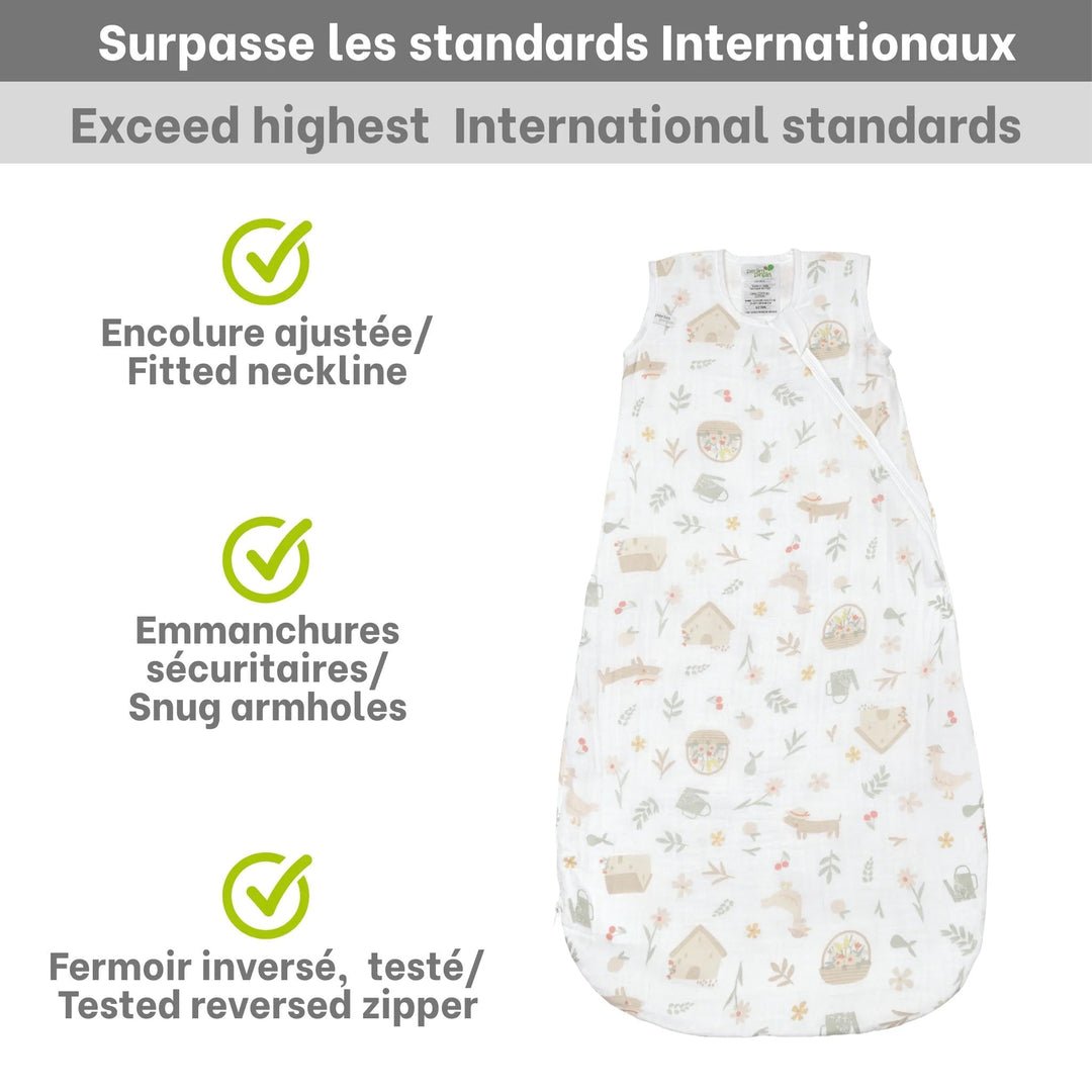 Sac de nuit coton mousseline 0.7 tog picnic Perlim Pinpin Mlle et Coco