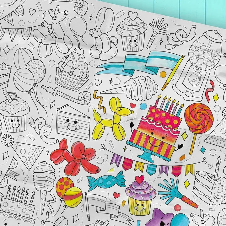 Nappe Coloriage Géant Anniversaire Pico Mlle et Coco