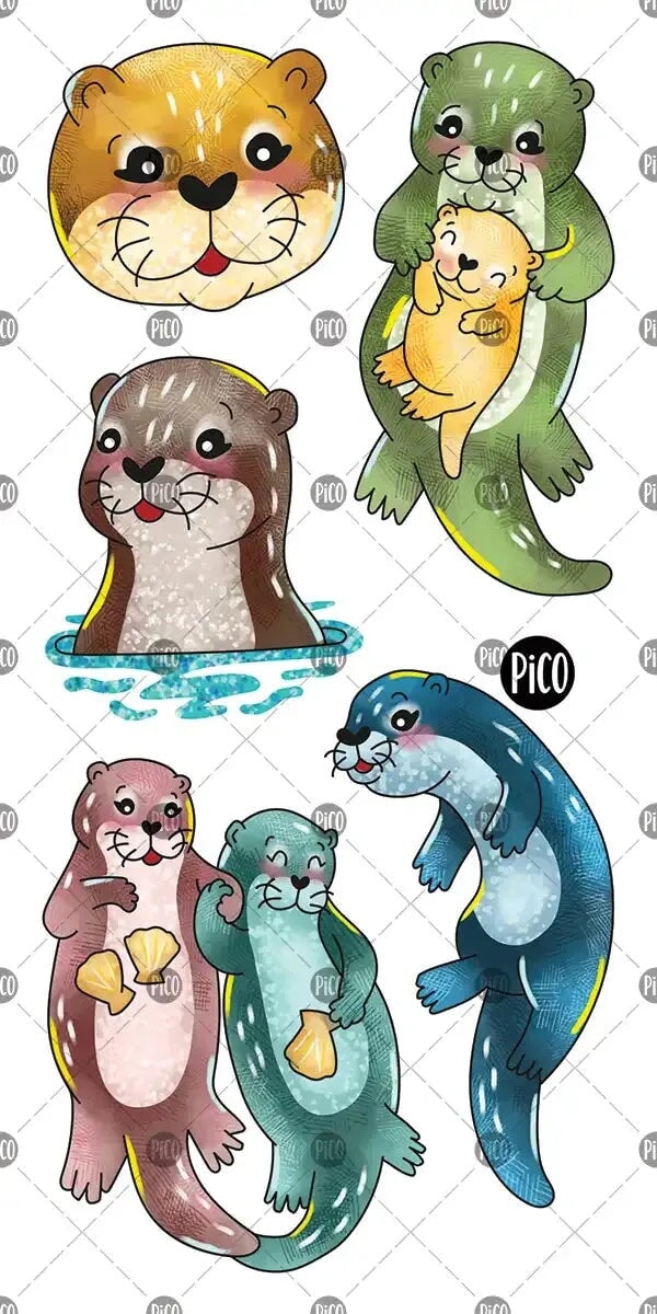 Pico tatouage Les loutres enjouée idée cadeau Mlle et Coco