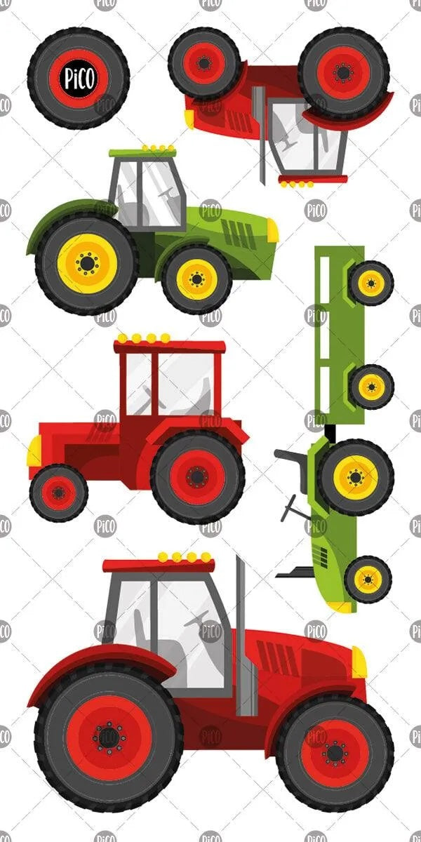 Tatouages temporaires - Les tracteurs - Pico tatouage par Pico tatouage vendu par MlleetCoco.com