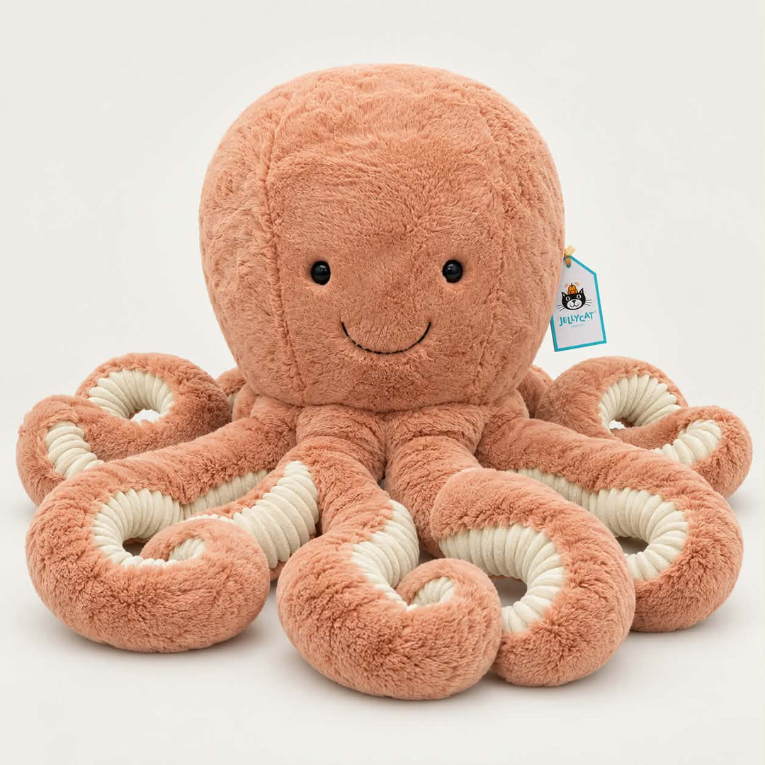Peluche Pieuvre rose Odell 60" Jellycat Mlle et Coco