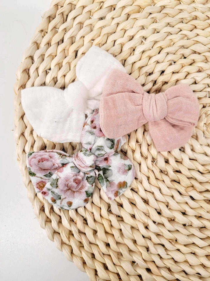 boucle mousseline blanc accessoire cheveux pince ananas and co