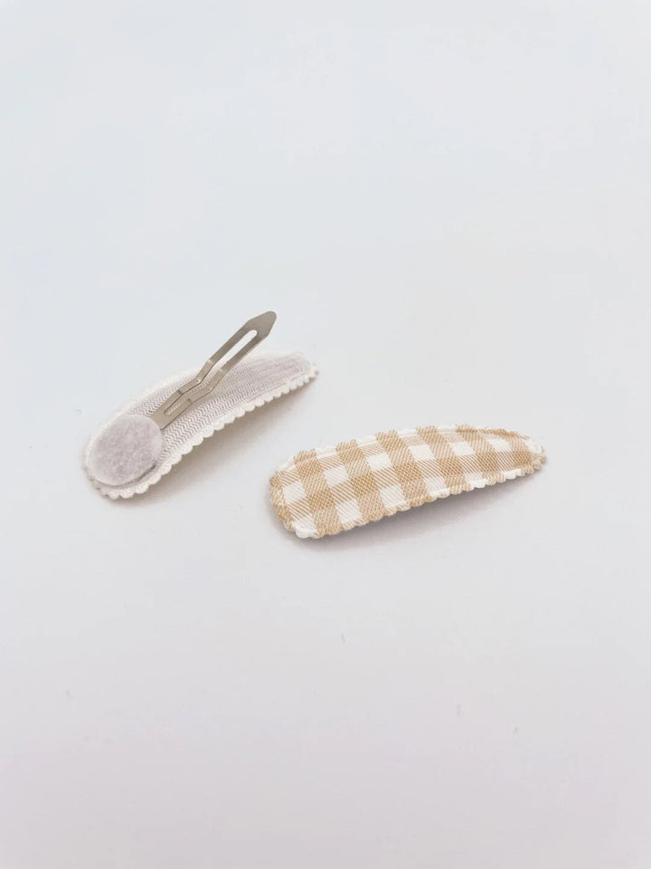 pince cheveux ananas and co beige carreaux accessoire cheveux enfant