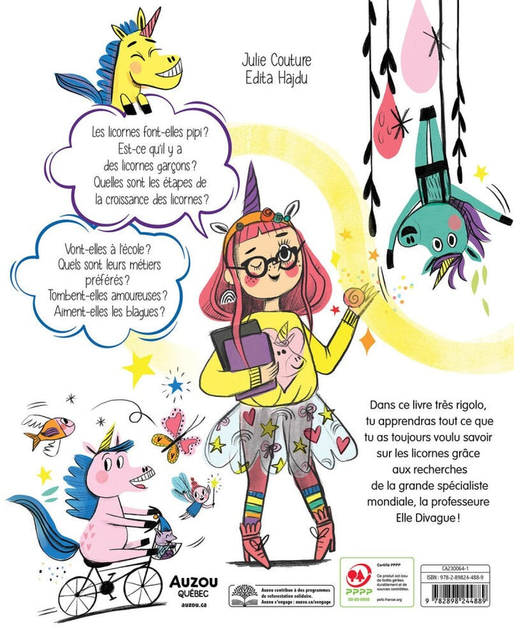 livre les licornes font-elles pipi Auzou Mlle et Coco