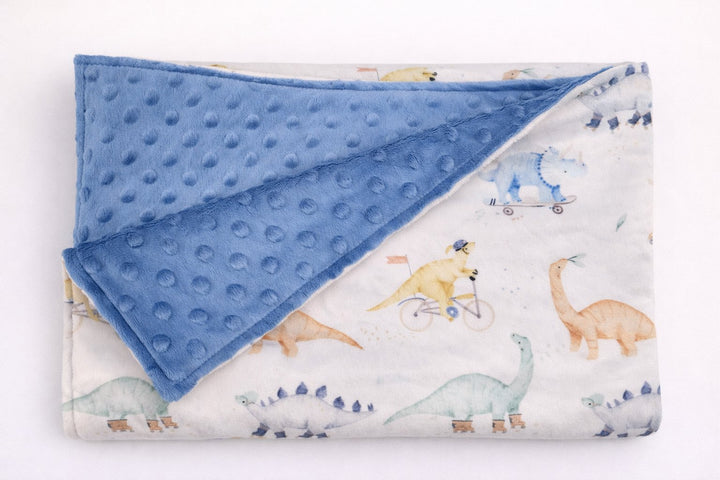 Minky Blanket - Skateboarding Dino - Mlle et Coco