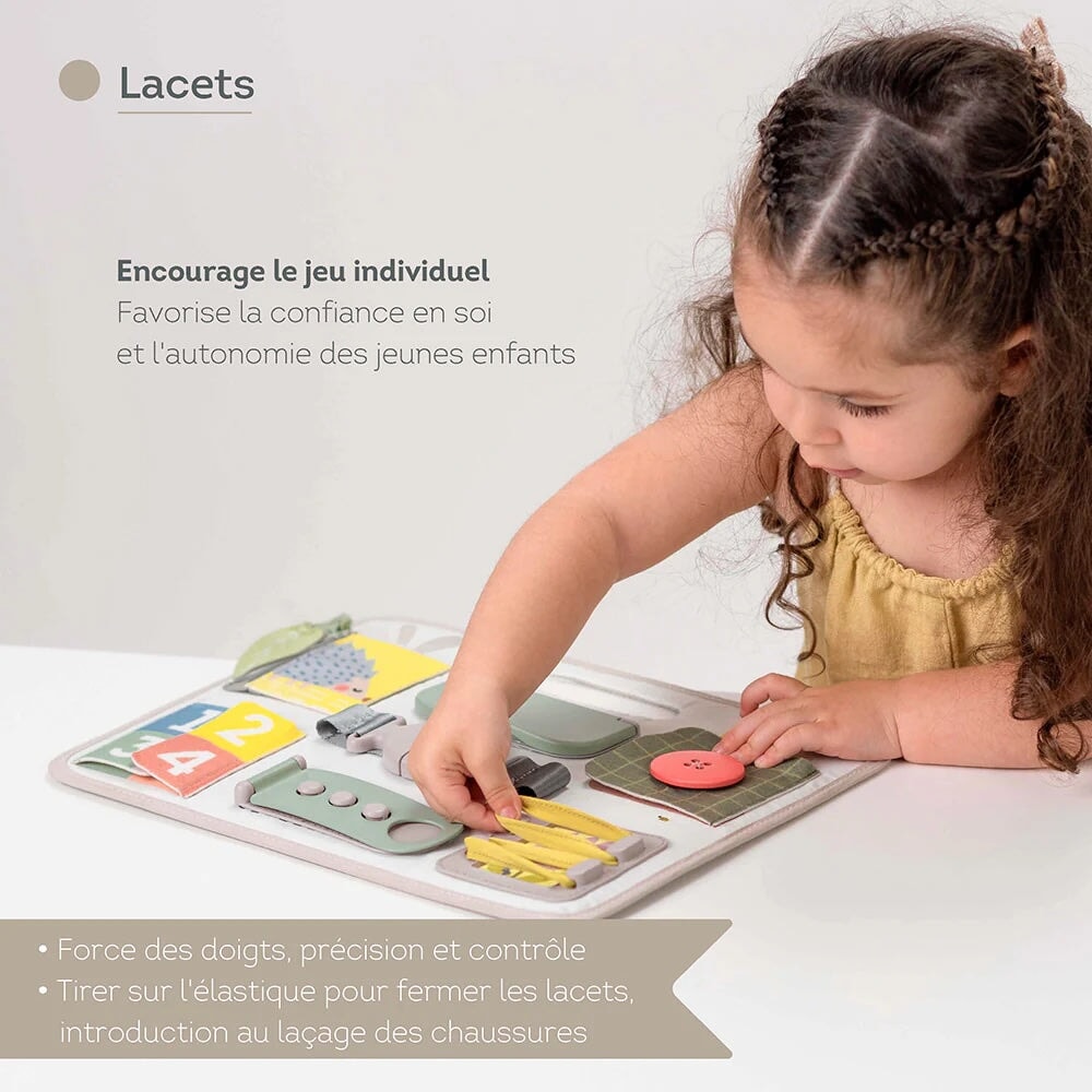 planche éveil Taf Toys jeu apprentissage bébé Mlle et Coco